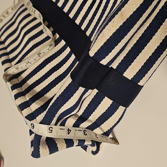 Navy and White Striped Tote Bag - Picture 10 of 14